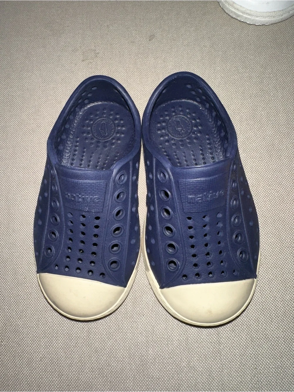 Native Jefferson Slip-On Kids Shoes in Navy